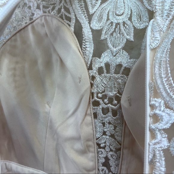 Soieblu Cream Maxi Lace Gown Sz S - Picture 4 of 8